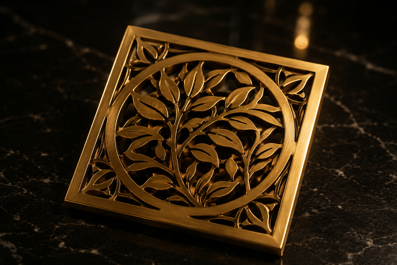 Detalle de grifería en bronce - Stylos en Bronce