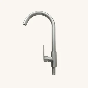 Grifería cuello cisne agua fría