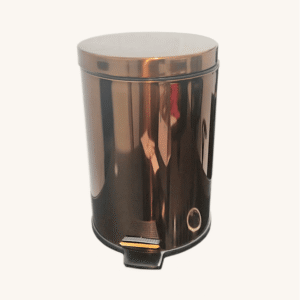 Papelera pedal 5lt café brillante